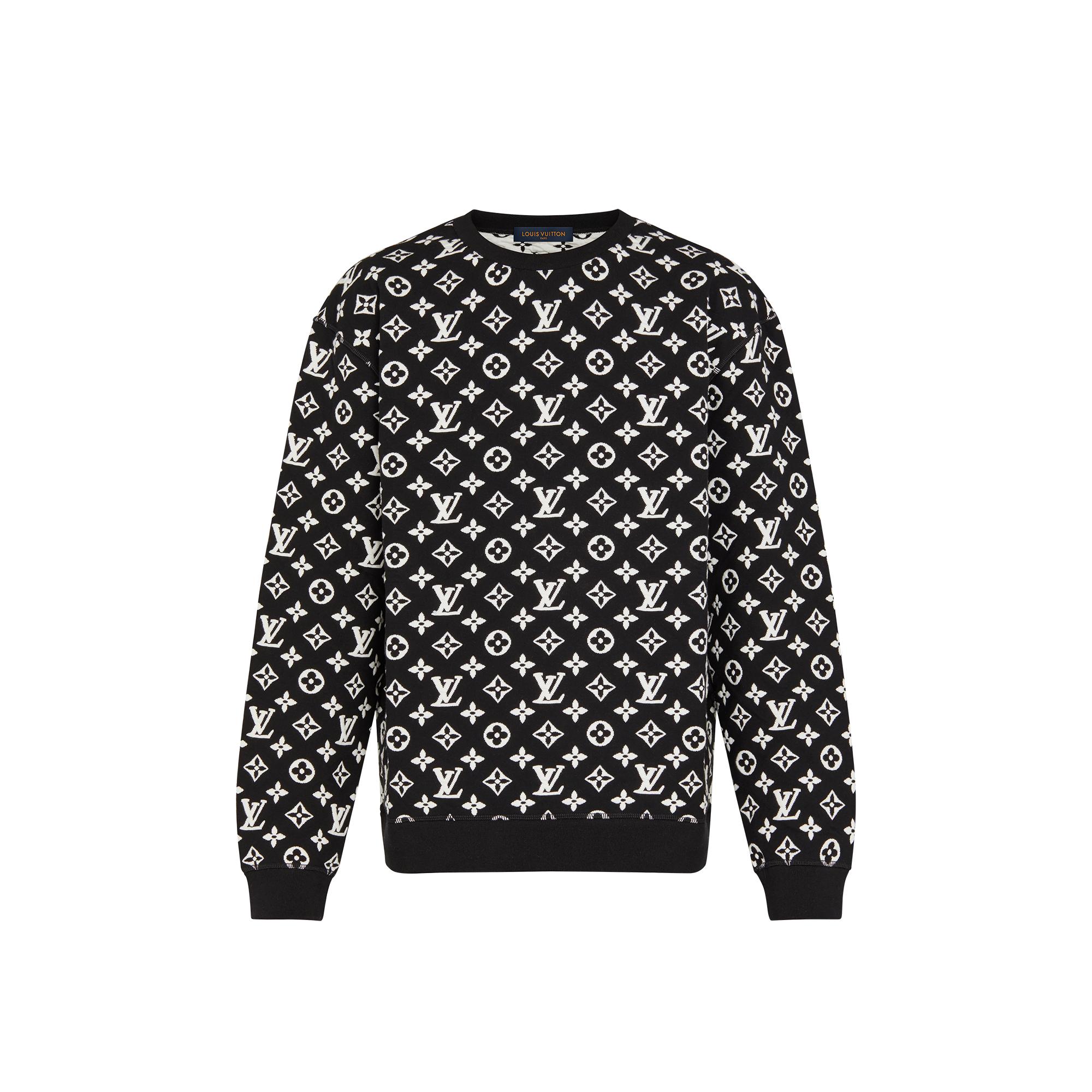 Full Monogram Jacquard Crew Neck Luxury As Valentine S Gift Louis Vuitton