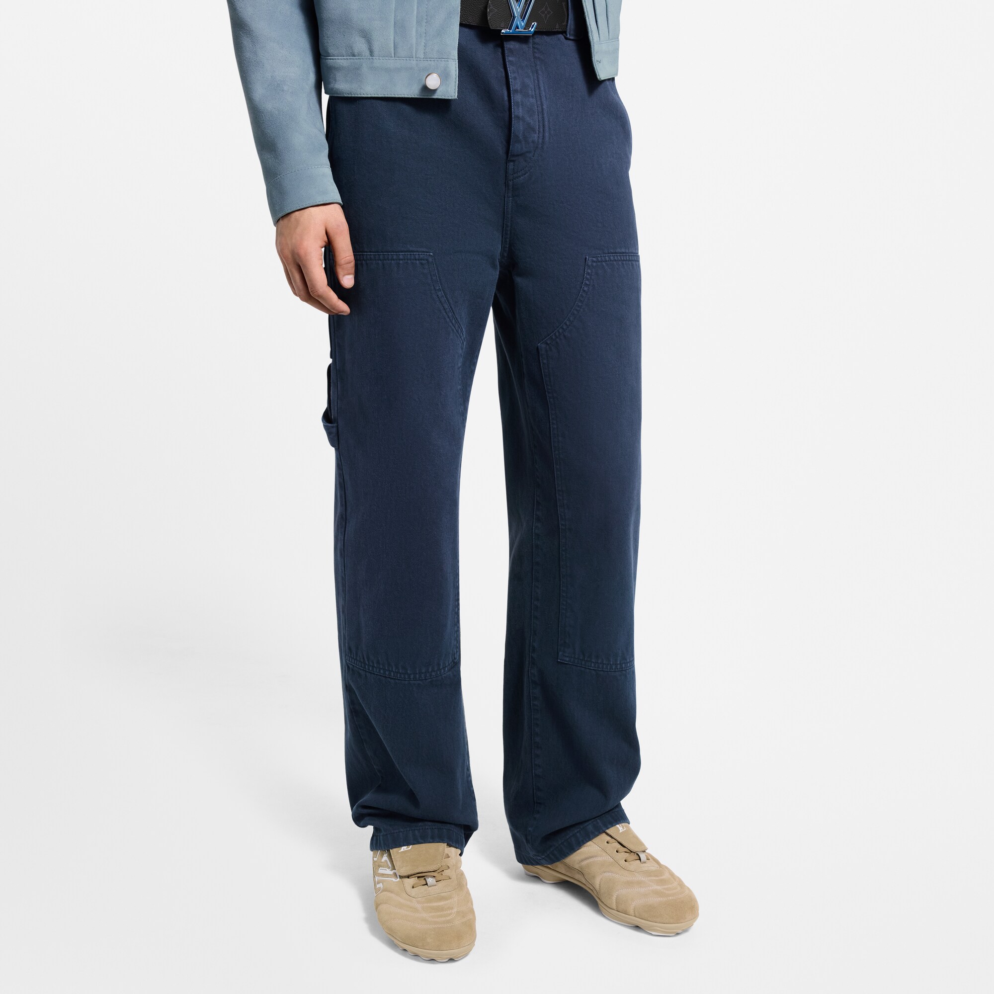 Men - Garment-Dyed Denim Carpenter Trousers  Men Ready-to-Wear Denim Collection | LOUIS VUITTON (Product zoom)