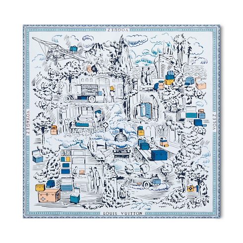 Women - Gaston’s Travel Square 90 S00 Women Accessories Silk Squares and Bandeaux | LOUIS VUITTON (Product zoom)