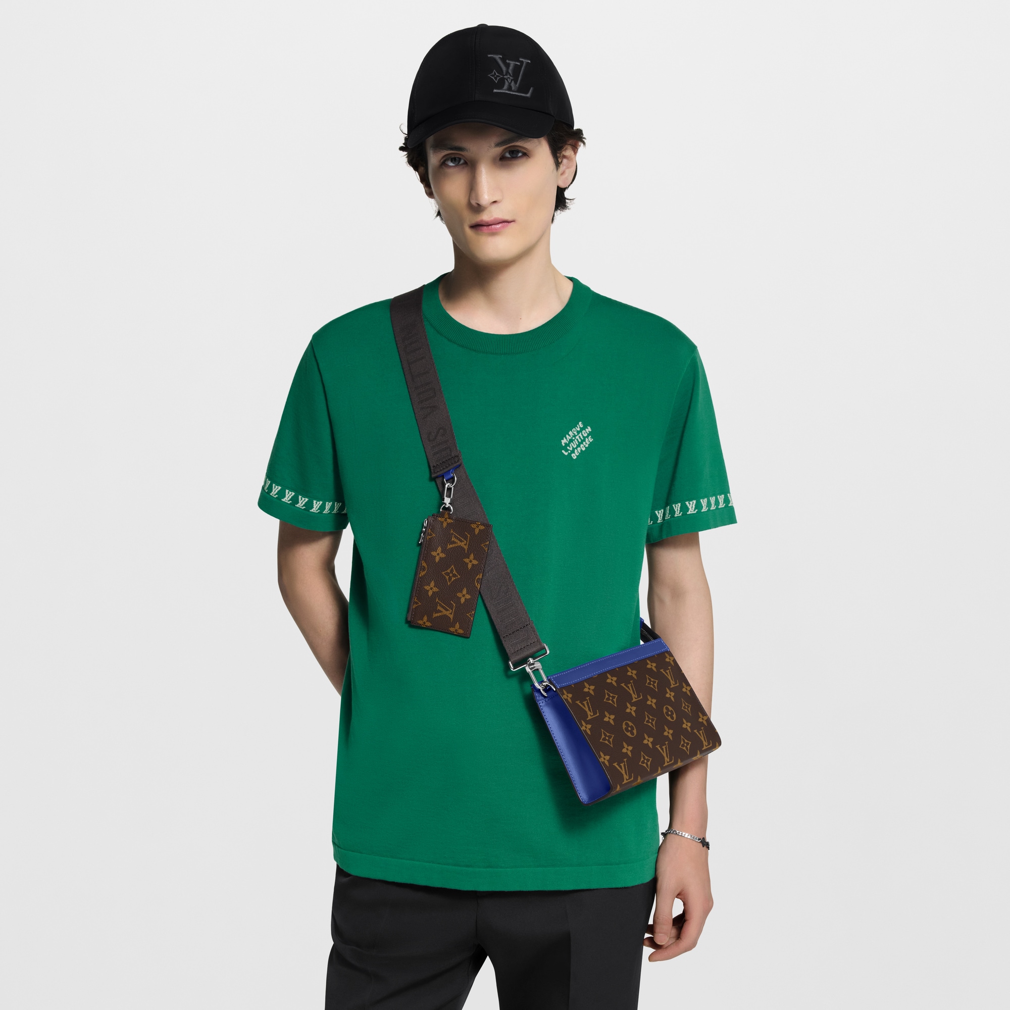 Bags and Small Leather Goods - Gaston Wearable Wallet Monogram Macassar Canvas Bags and Small Leather Goods Men