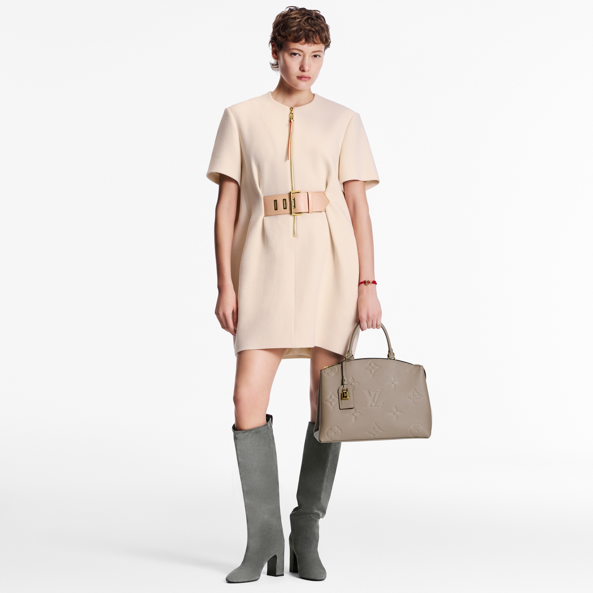 Grand Palais Tote Bag - Luxury Monogram Empreinte Leather Grey 