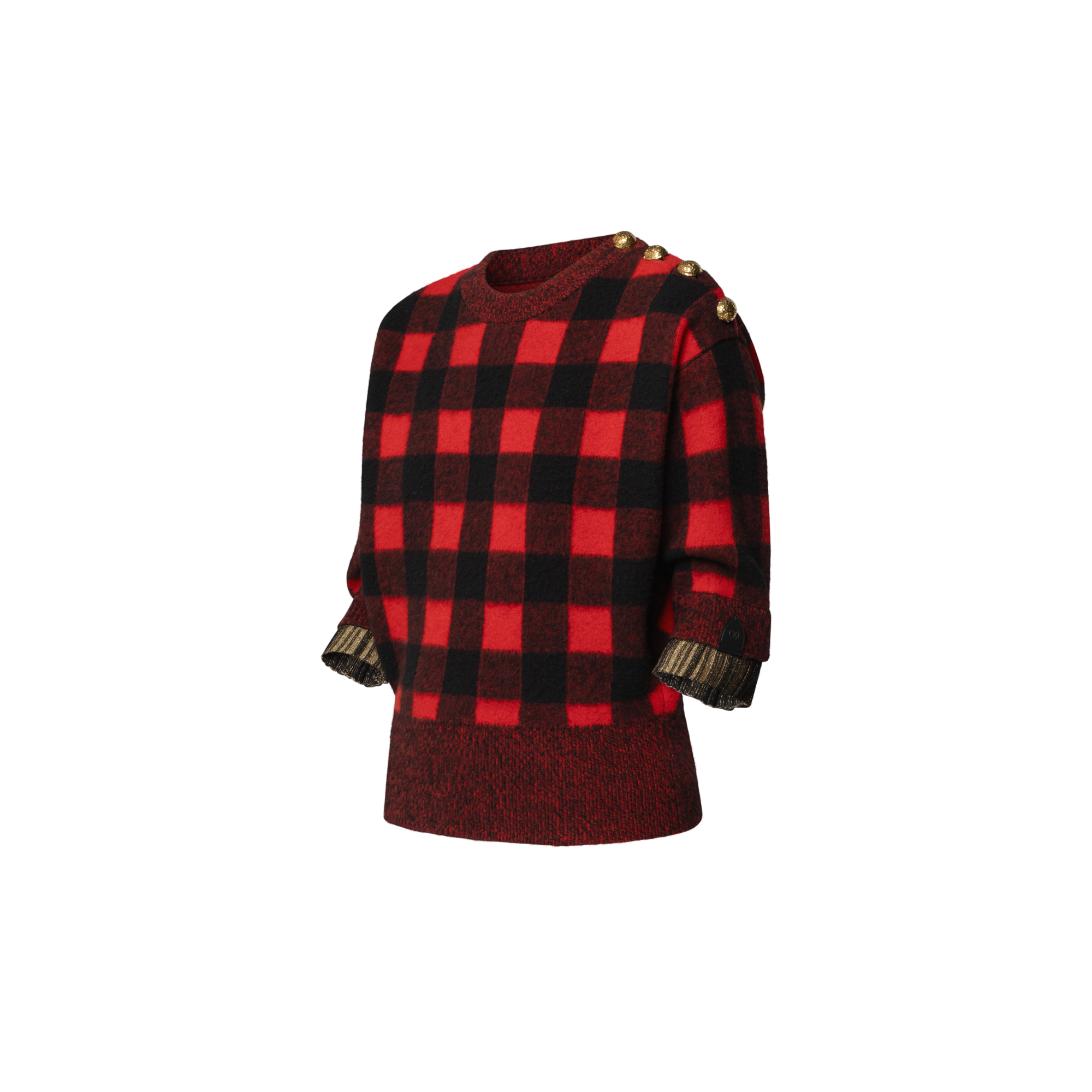 Women - Graphic Check Knit Top  Women Ready-to-Wear Tops | LOUIS VUITTON (Product zoom)