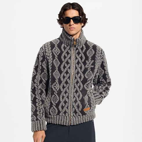 Men - Graphic Fleece Blouson Men Ready-to-Wear All Ready-to-Wear | LOUIS VUITTON (Product zoom)
