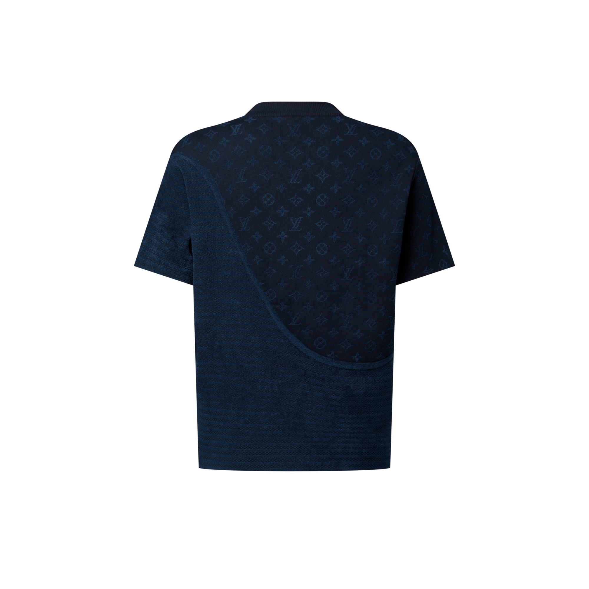 Men - Graphic Jacquard Short-Sleeved Crewneck  Men Ready-to-Wear All Ready-to-Wear | LOUIS VUITTON (Product zoom)