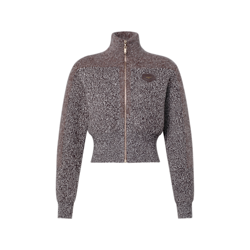 Women - Graphic Knit Zip-Up Jacket Women Ready-to-Wear Knitwear | LOUIS VUITTON (Product zoom)