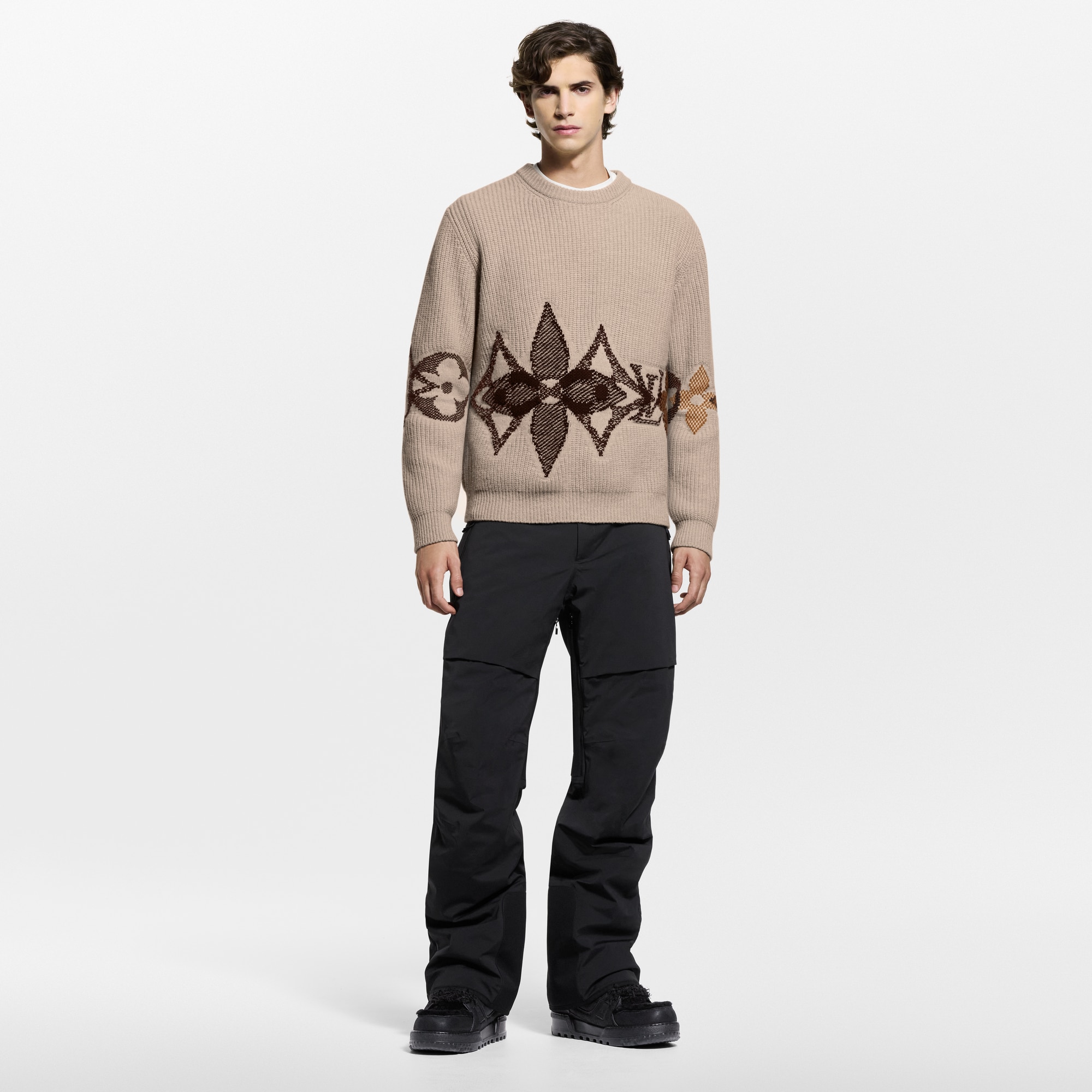 New - Graphic Knitted Crewneck  New For Men LV Ski | LOUIS VUITTON (Product zoom)