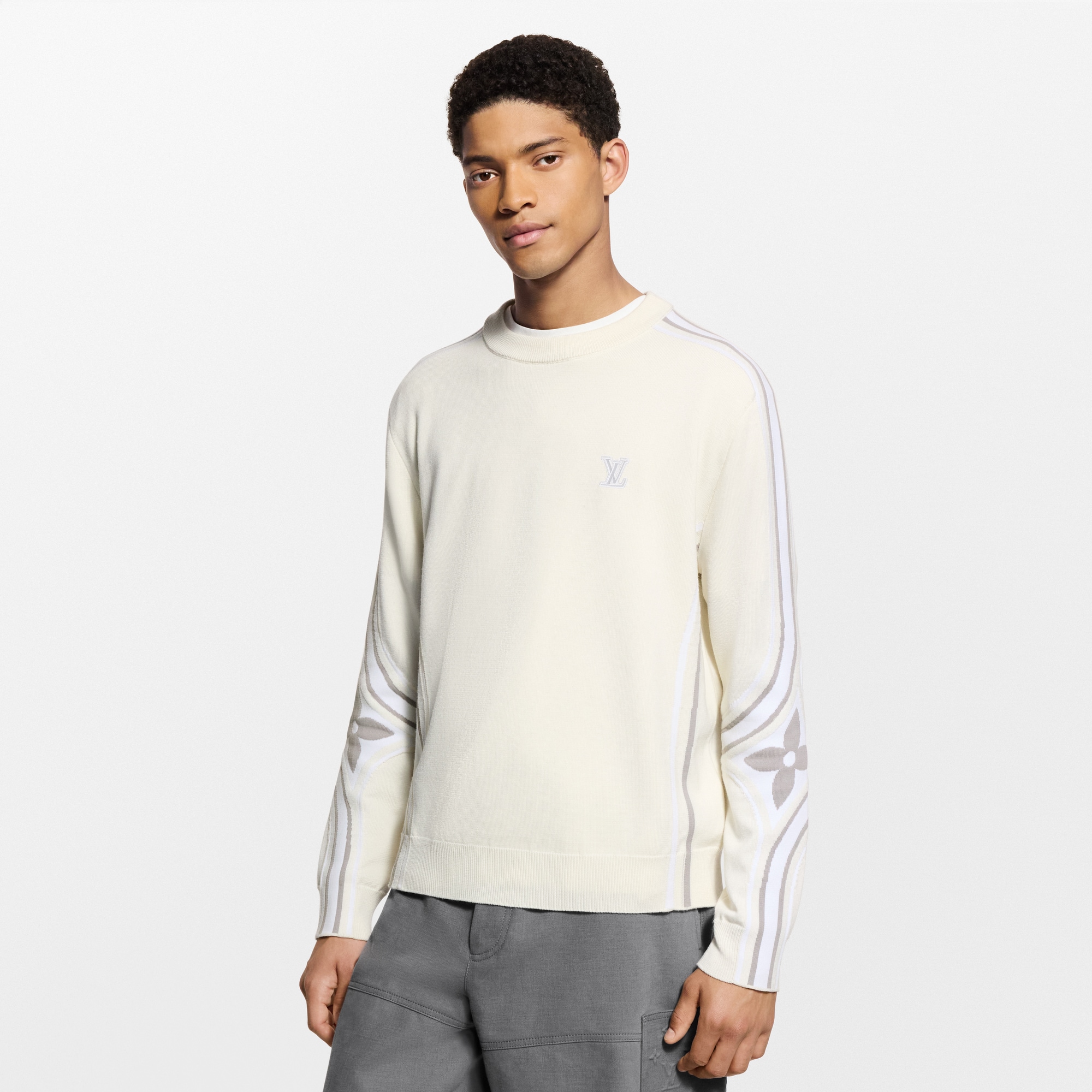 New - Graphic Knitted Crewneck  New For Men LV Ski | LOUIS VUITTON (Product zoom)