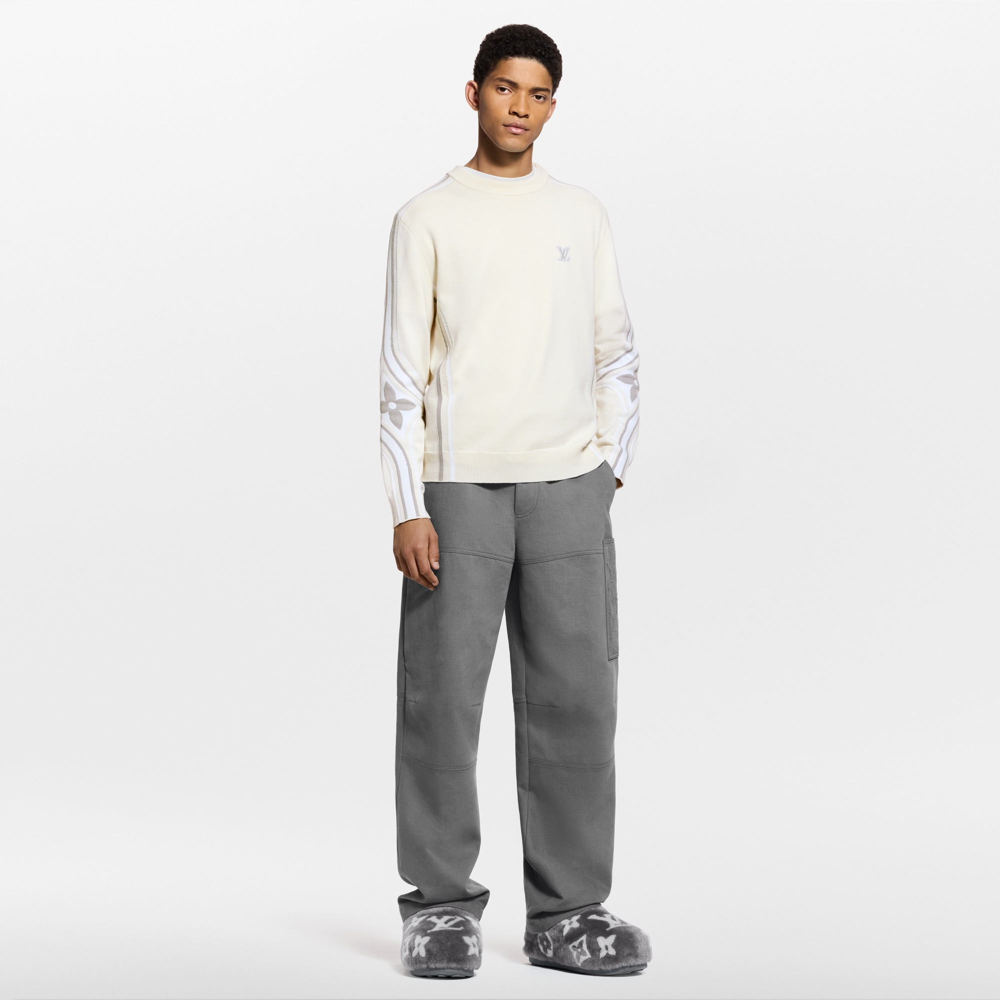 New - Graphic Knitted Crewneck  New For Men LV Ski | LOUIS VUITTON (Product zoom)