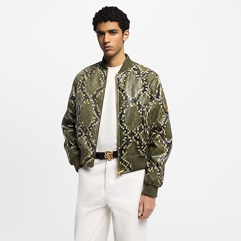 Men - Graphic Leather Bomber Men Ready-to-Wear Outerwear and Coats | LOUIS VUITTON (Product zoom)