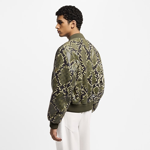 Men - Graphic Leather Bomber Men Ready-to-Wear Outerwear and Coats | LOUIS VUITTON (Product zoom)