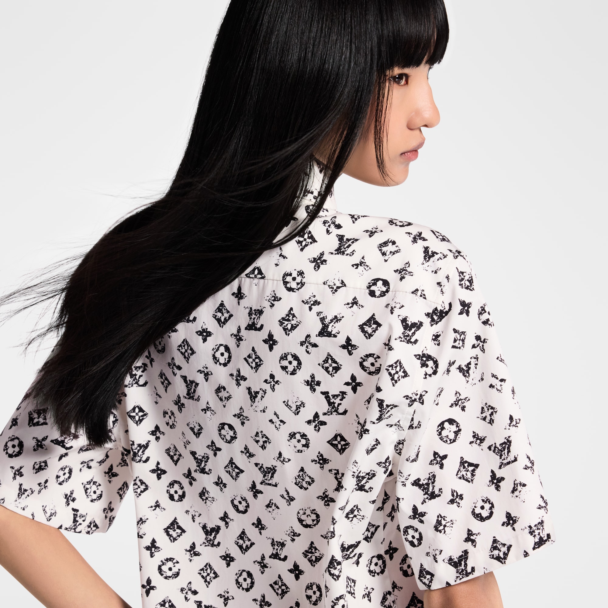 Women - Graphic Monogram Shirt Dress  Women Ready-to-Wear Dresses | LOUIS VUITTON (Product zoom)