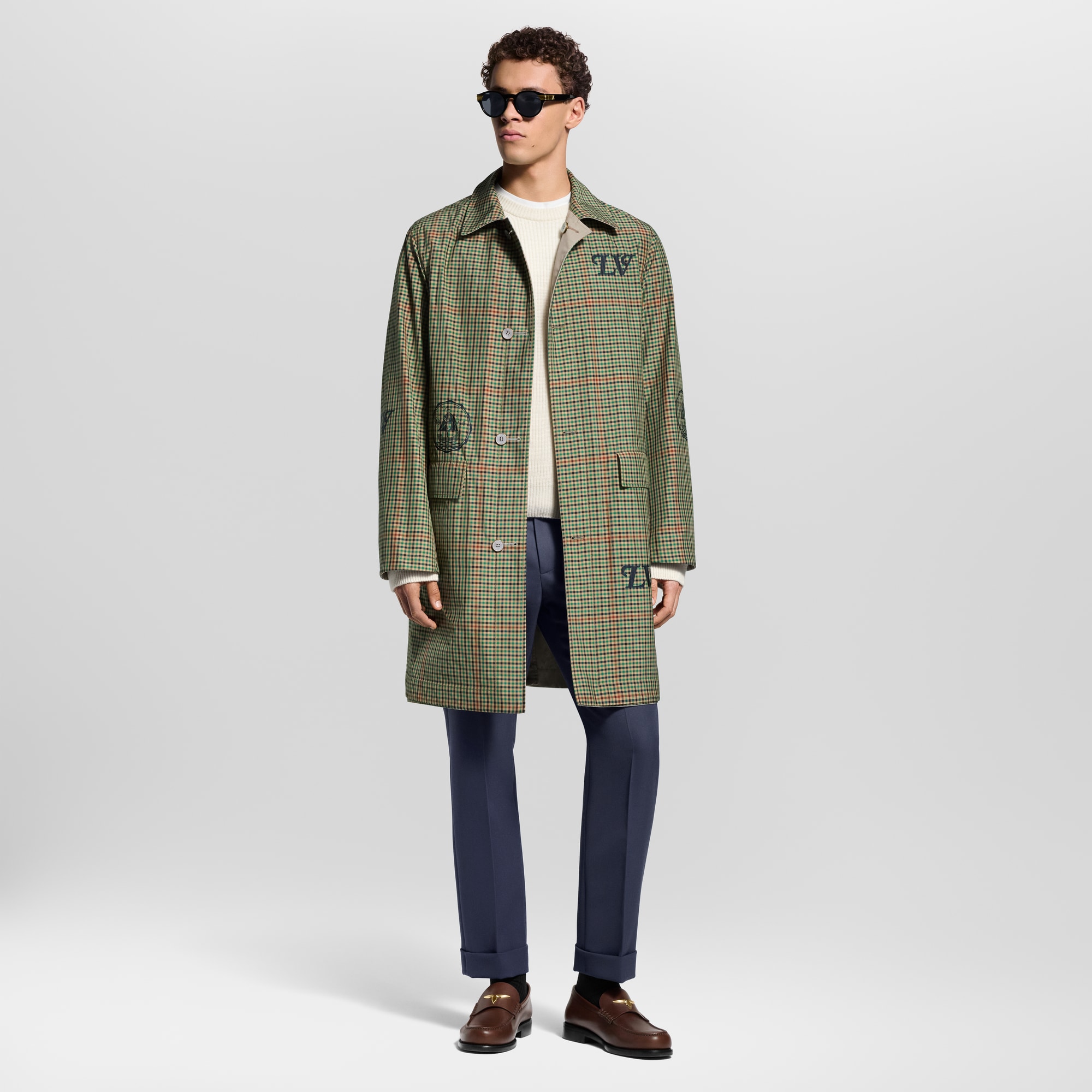 Men - Graphic Reversible Raincoat  Men Ready-to-Wear Outerwear and Coats | LOUIS VUITTON (Product zoom)