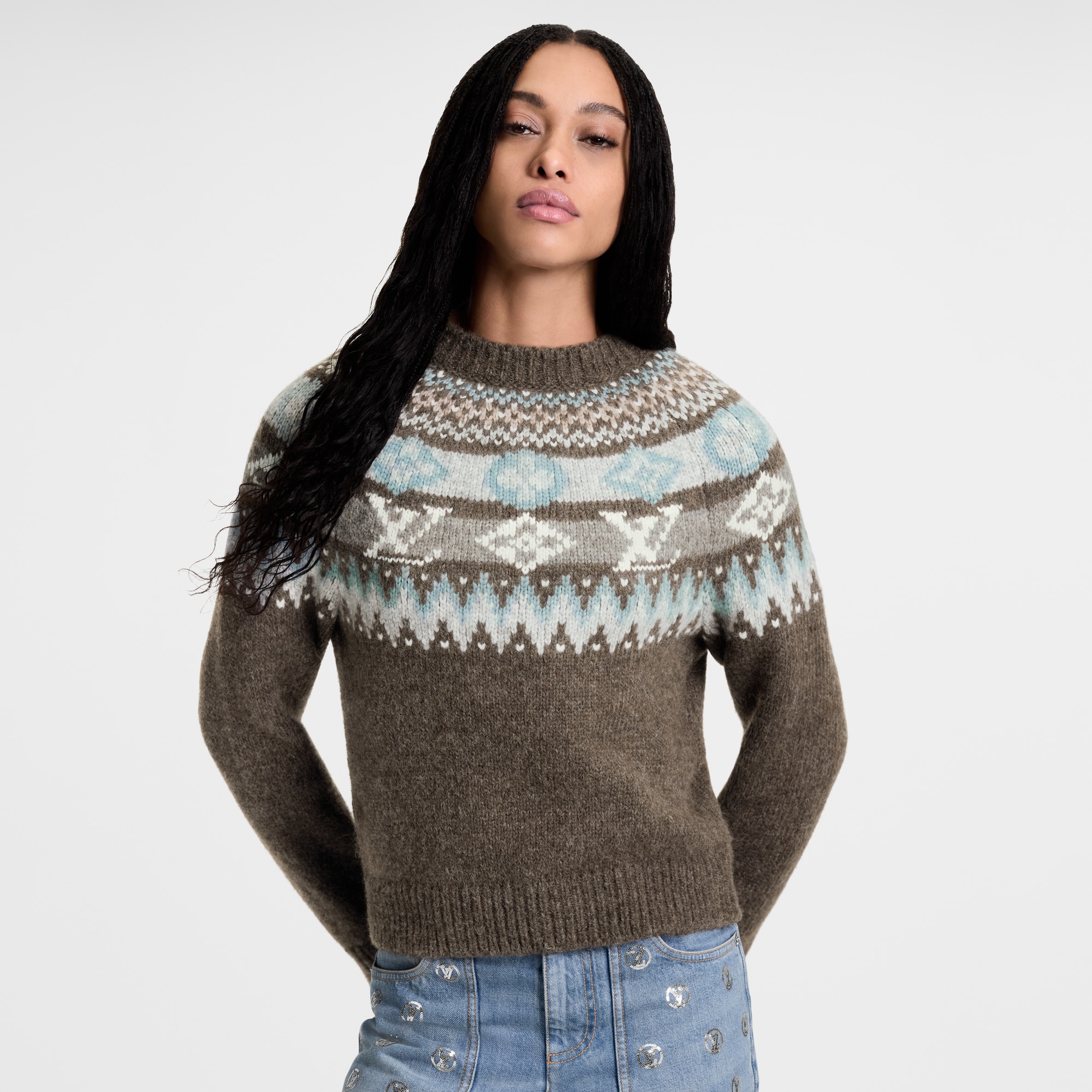 Women - Graphic Signature Knit Jumper  Women Ready-to-Wear Knitwear | LOUIS VUITTON (Product zoom)
