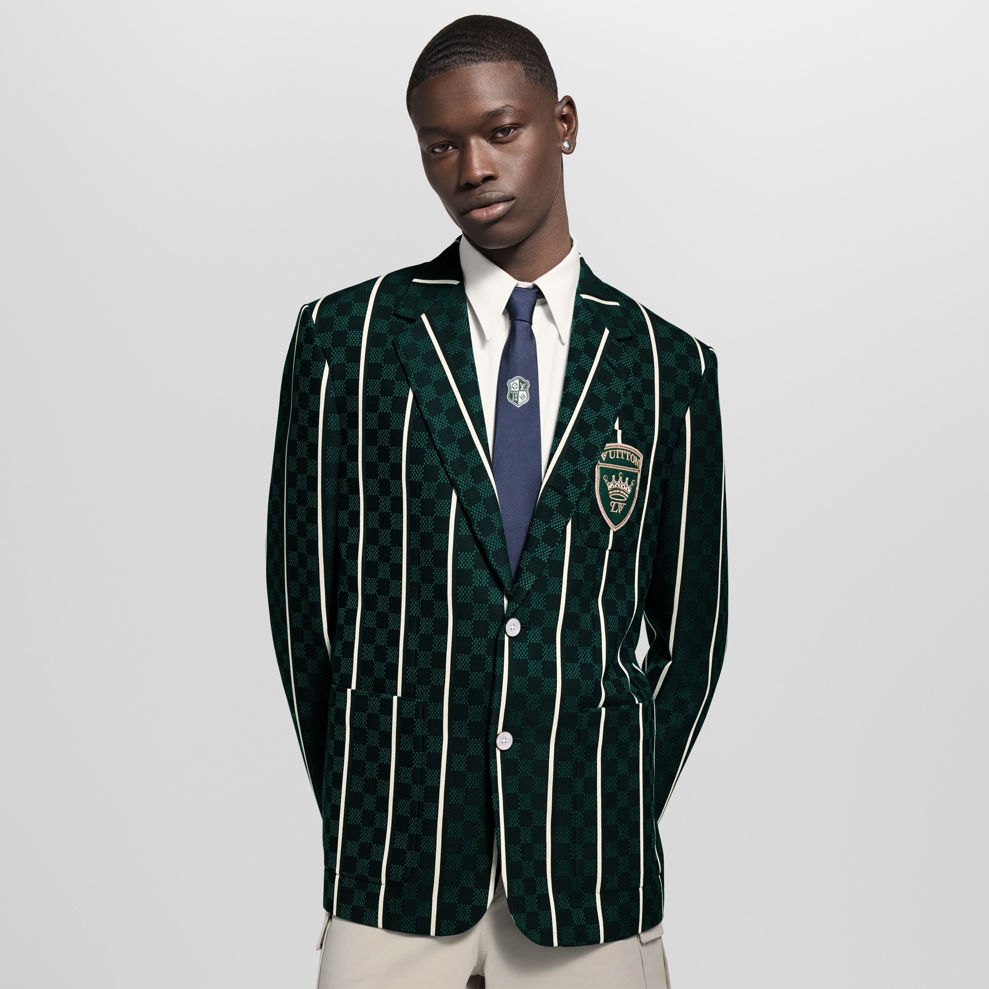 Men - Graphic Tailored Single-Breasted City Jacket  Men Ready-to-Wear Blazers and Jackets | LOUIS VUITTON (Product zoom)