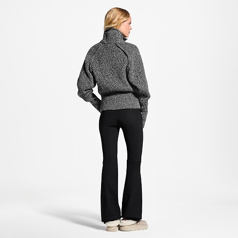 Women - Heathered Half-Zip Jumper Women Ready-to-Wear Tops and Shirts | LOUIS VUITTON (Product zoom)