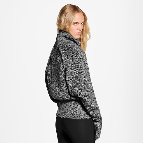 Women - Heathered Half-Zip Jumper Women Ready-to-Wear Tops and Shirts | LOUIS VUITTON (Product zoom)
