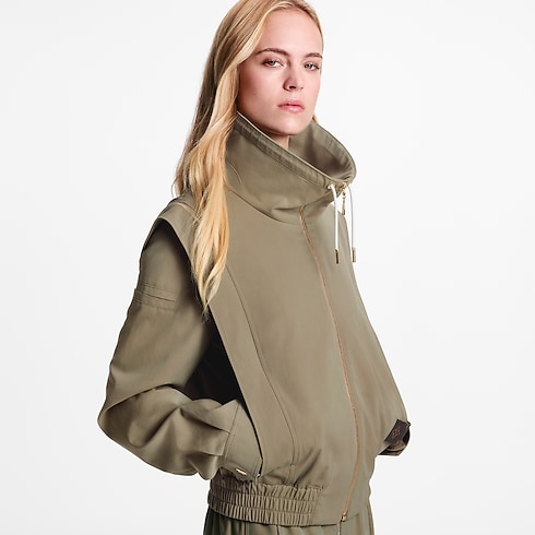 Women - High Collar Zip-Up Jacket Women Ready-to-Wear Coats and Jackets | LOUIS VUITTON (Product zoom)