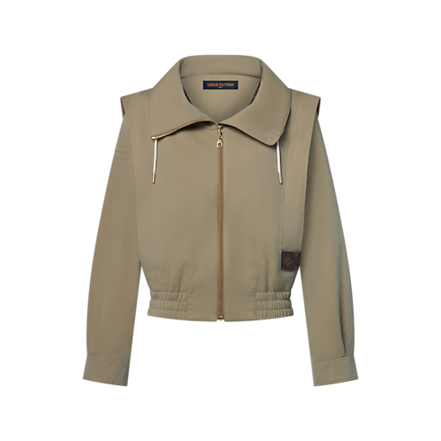 Women - High Collar Zip-Up Jacket Women Ready-to-Wear Coats and Jackets | LOUIS VUITTON (Product zoom)