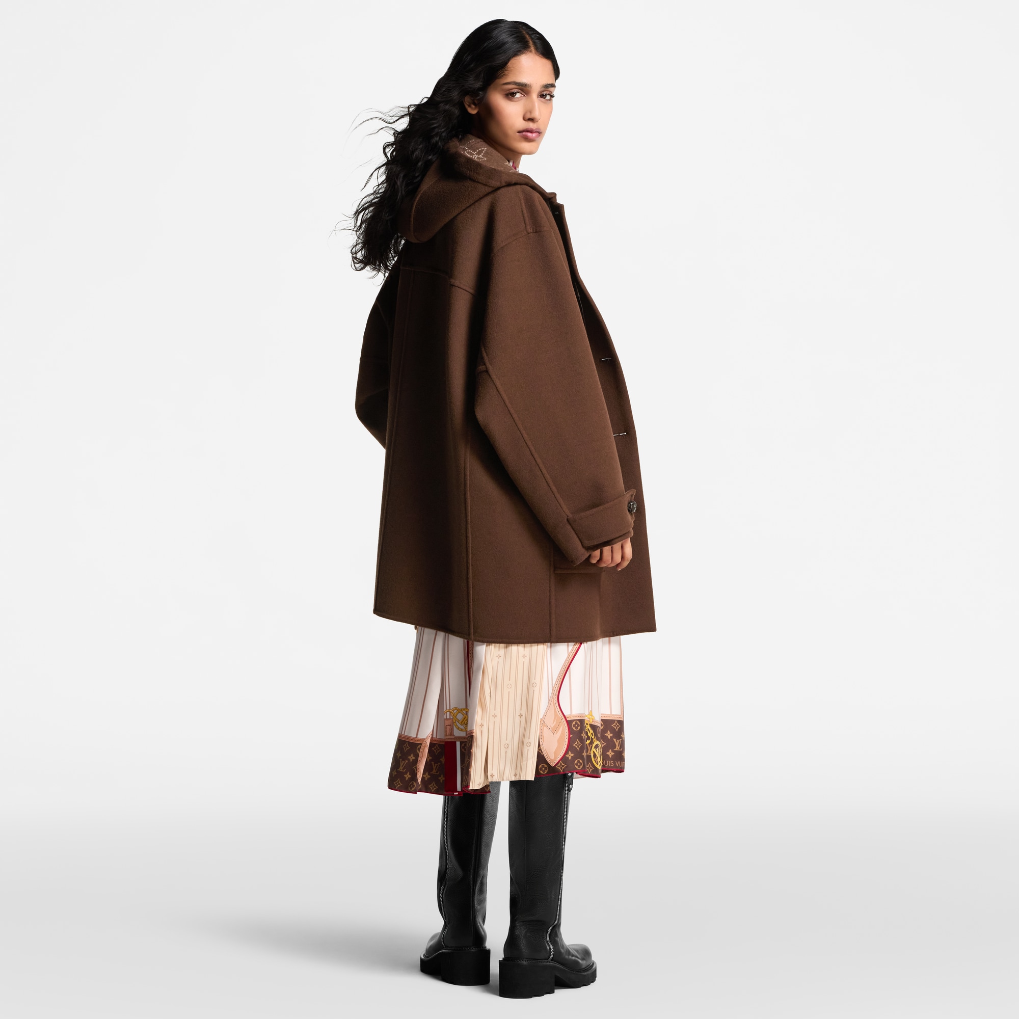 Women - Hooded Button-Up Coat  Women Ready-to-Wear Coats and Jackets | LOUIS VUITTON (Product zoom)