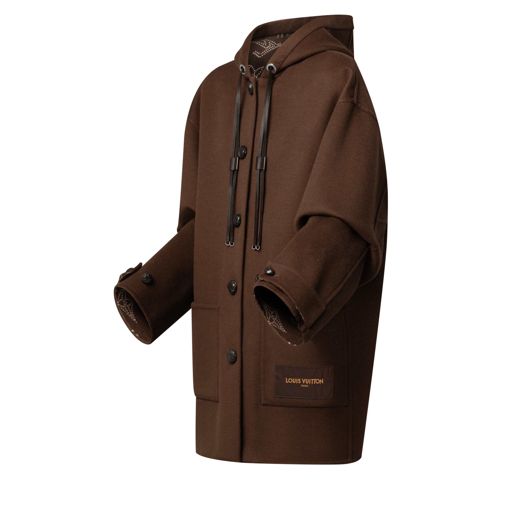 Women - Hooded Button-Up Coat  Women Ready-to-Wear Coats and Jackets | LOUIS VUITTON (Product zoom)