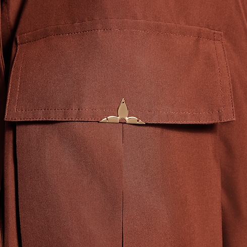 Women - Hooded Washed Silk Shirt Women Ready-to-Wear Tops | LOUIS VUITTON (Product zoom)