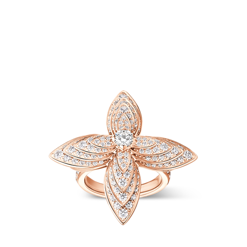 Les Extraordinaires - Idylle Blossom Ring, Pink Gold and Diamonds Les Extraordinaires Jewellery Rings | LOUIS VUITTON (Product zoom)