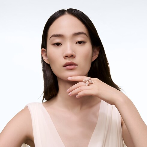 Les Extraordinaires - Idylle Blossom Ring, Pink Gold and Diamonds Les Extraordinaires Jewellery Rings | LOUIS VUITTON (Product zoom)