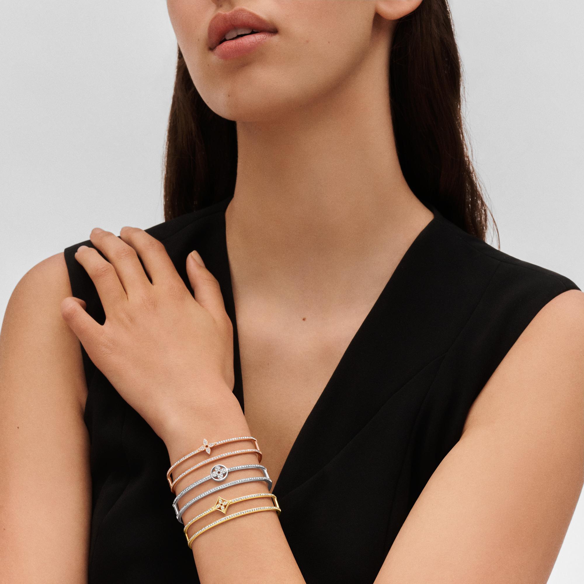 Jewellery - Idylle Blossom Two-Row Bracelet, Pink Gold and Diamonds  Jewellery Categories All Fine Jewellery | LOUIS VUITTON (Product zoom)