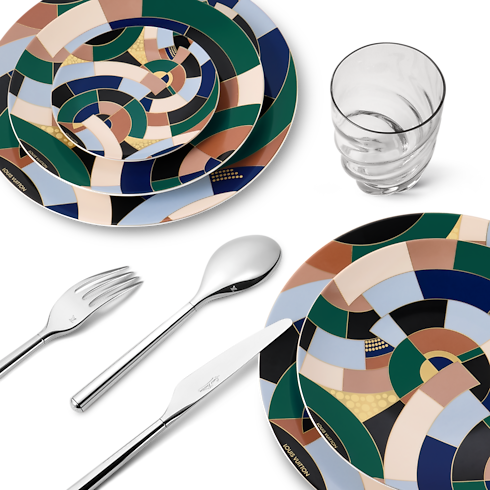 Trunks, Travel and Home - Illusion Set of 2 Dinner Plates Trunks, Travel and Home Home and Art of Dining Art of Dining | LOUIS VUITTON (Product zoom)