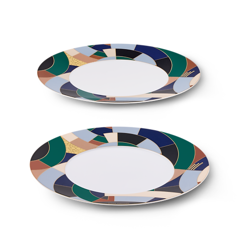 Trunks, Travel and Home - Illusion Set of 2 Dinner Plates Trunks, Travel and Home Home and Art of Dining Art of Dining | LOUIS VUITTON (Product zoom)