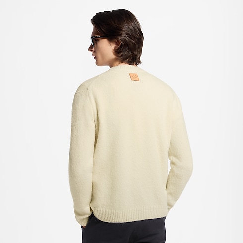 Men - Intarsia Signature Long-Sleeved Jumper Men Ready-to-Wear All Ready-to-Wear | LOUIS VUITTON (Product zoom)