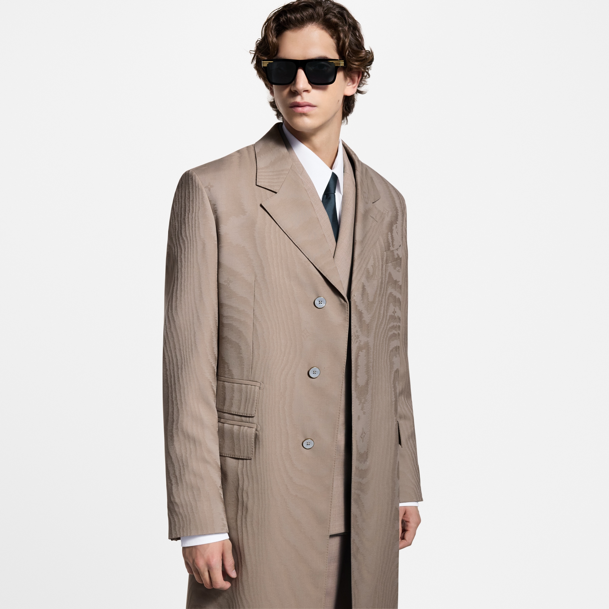 Men - Jacquard Unlined Coat  Men Ready-to-Wear Outerwear and Coats | LOUIS VUITTON (Product zoom)