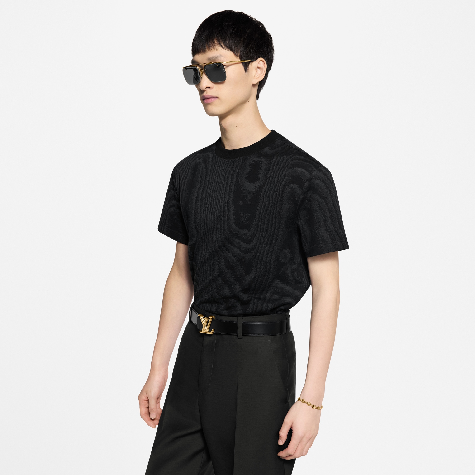 Men - Jersey Jacquard T-Shirt  Men Ready-to-Wear T-Shirts and Polos | LOUIS VUITTON (Product zoom)