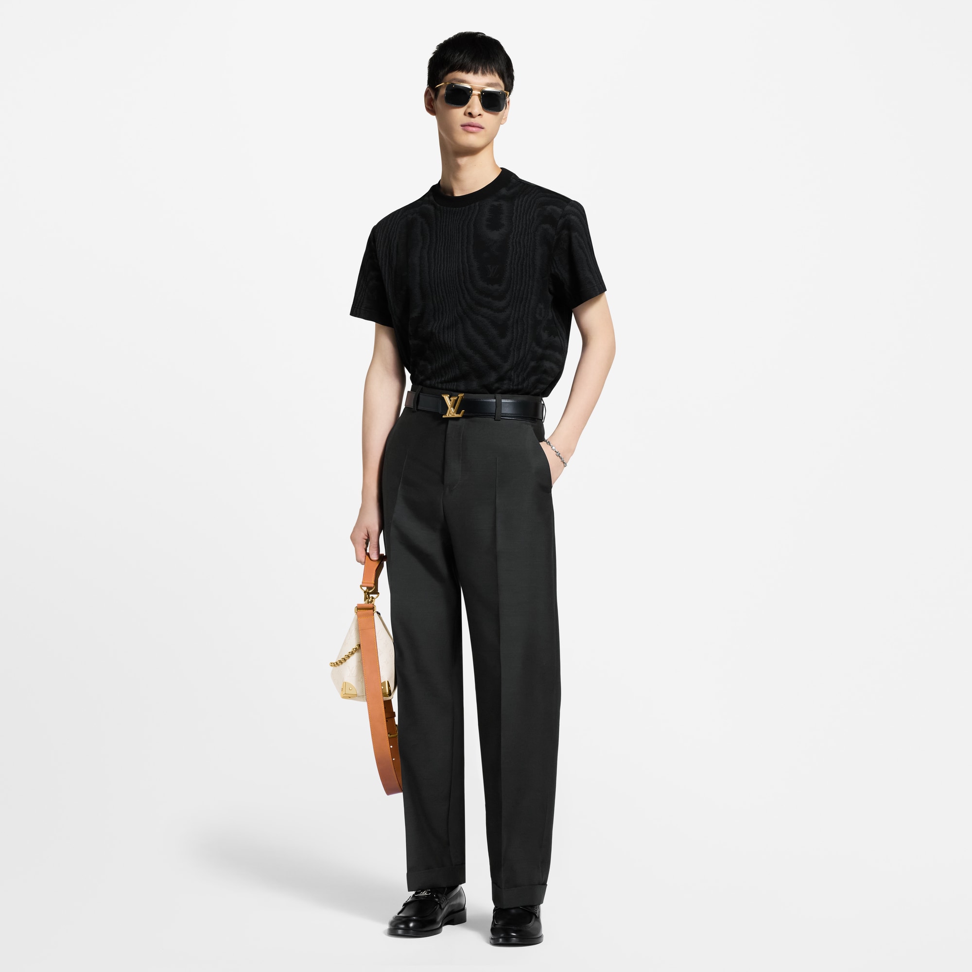 Men - Jersey Jacquard T-Shirt  Men Ready-to-Wear T-Shirts and Polos | LOUIS VUITTON (Product zoom)