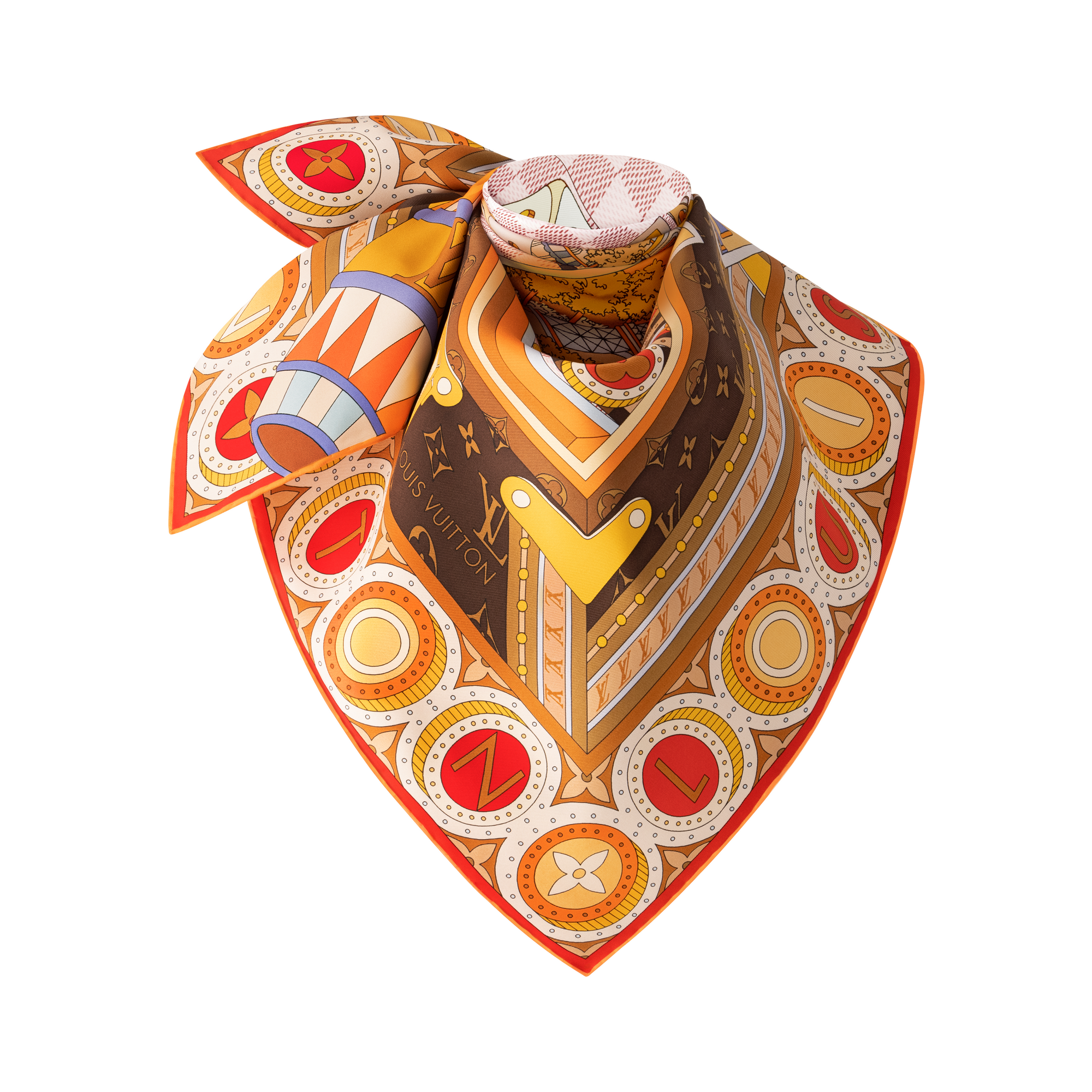 Women - Jeu De Voyage Square 90 S00 Women Accessories Silk Squares and Bandeaux | LOUIS VUITTON (Product zoom)