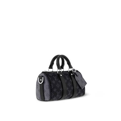 Men - Keepall Bandoulière 25 Bag Monogram Eclipse Men Bags All Bags | LOUIS VUITTON (Product zoom)