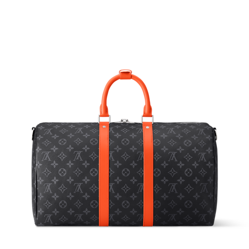 Bags and Small Leather Goods - Keepall Bandoulière 45 Bag Monogram Eclipse Canvas Bags and Small Leather Goods Men's Bags LV Icons | LOUIS VUITTON (Product zoom)