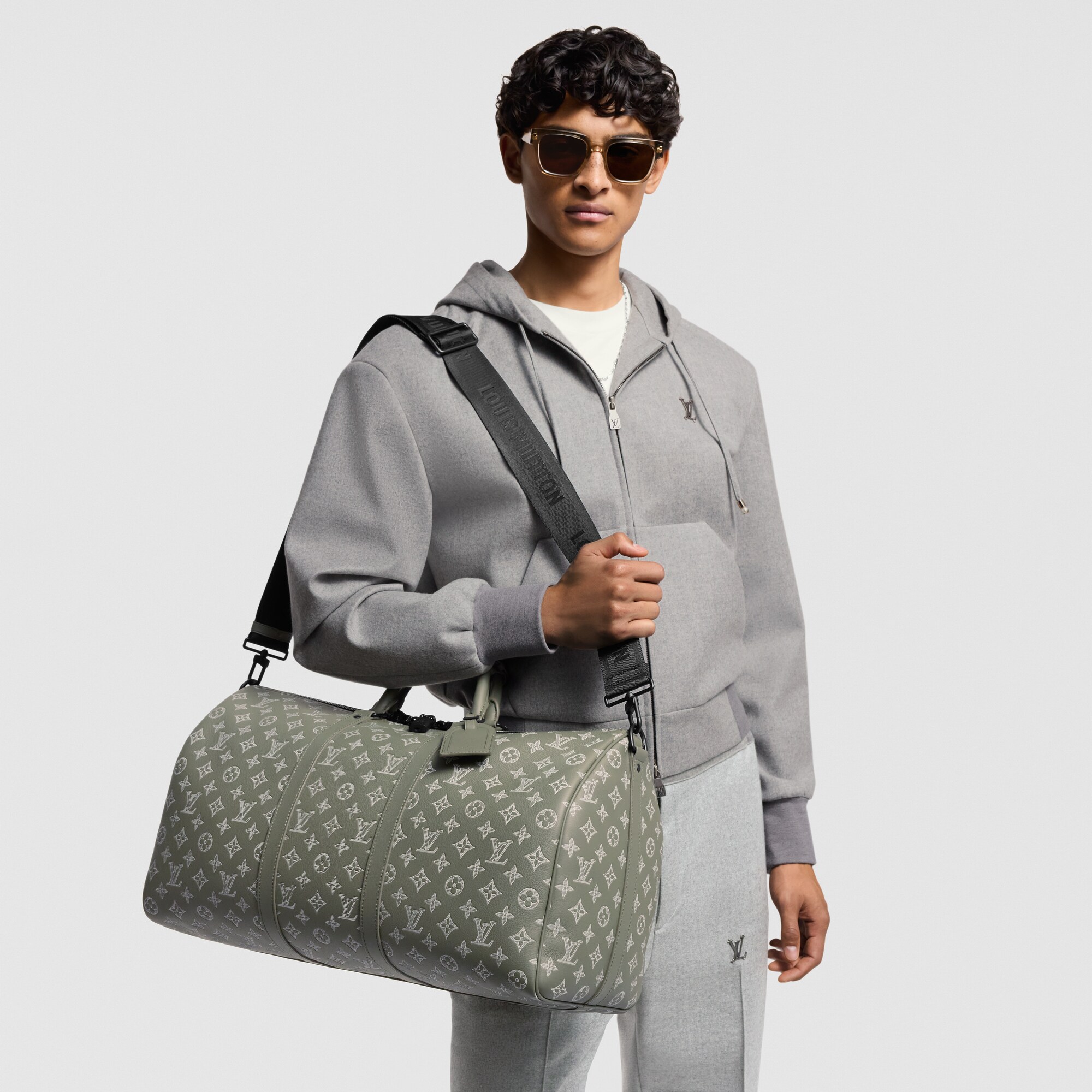 Men - Keepall Bandoulière 50 Bag Monogram Shadow Men Discontinued Product Obs 11 | LOUIS VUITTON (Product zoom)