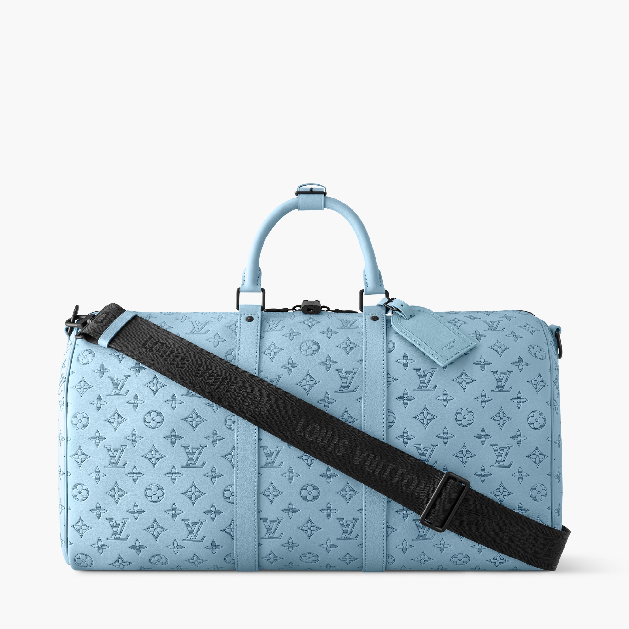 Keepall Bandoulière 50 Bag Luxury Monogram Shadow Blue LOUIS