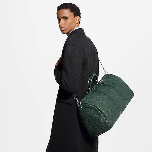 Men - Keepall Bandoulière 50 Bag Taurillon Monogram Men Travel Softsided Luggage and Duffle Bags | LOUIS VUITTON (Product zoom)