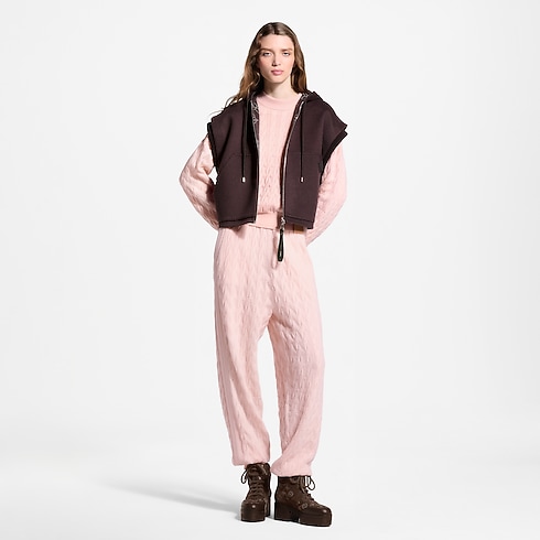 Women - Knit Insert Zip-Up Gilet Women Ready-to-Wear Coats and Jackets | LOUIS VUITTON (Product zoom)