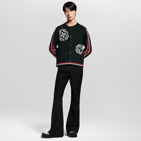 Men - Knitted Cotton Jacket Men Ready-to-Wear All Ready-to-Wear | LOUIS VUITTON (Product zoom)