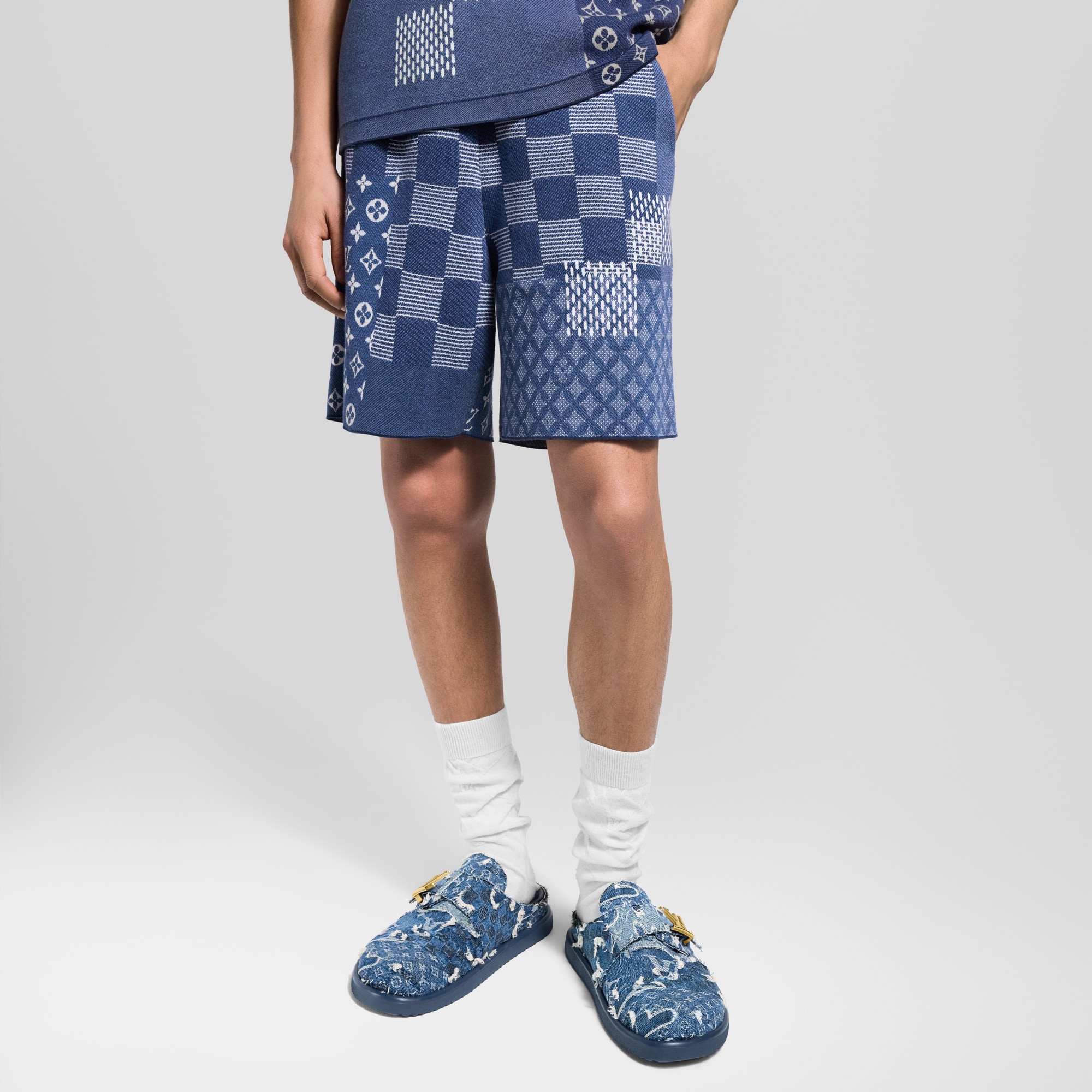 Men - Knitted Shorts  Men Ready-to-Wear All Ready-to-Wear | LOUIS VUITTON (Product zoom)