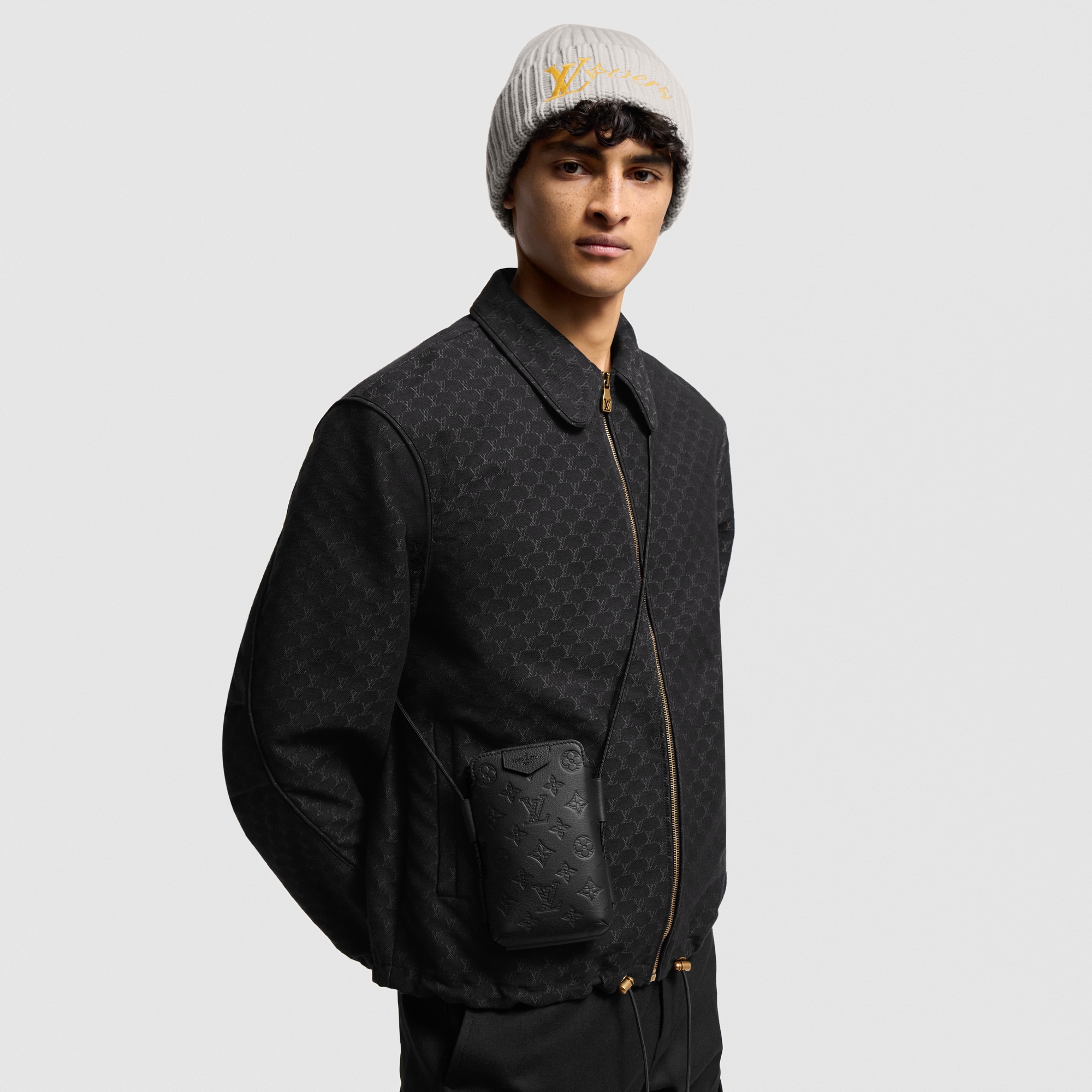 Men - Lace Up Pouch Monogram Shadow Leather Men Bags All Collections | LOUIS VUITTON (Product zoom)