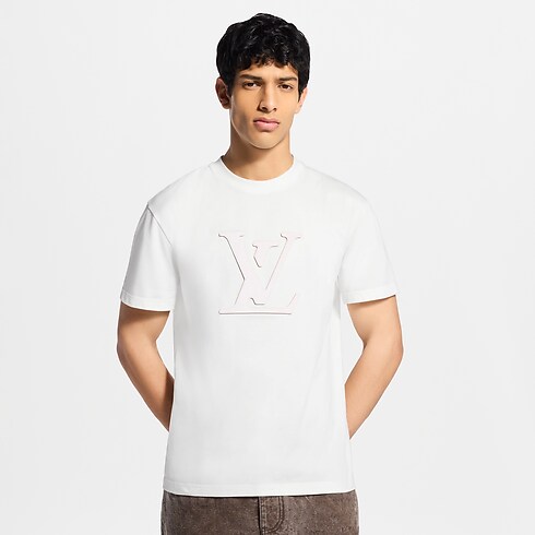 Men - Laser Cut Signature T-Shirt Men Ready-to-Wear T-Shirts and Polos | LOUIS VUITTON (Product zoom)