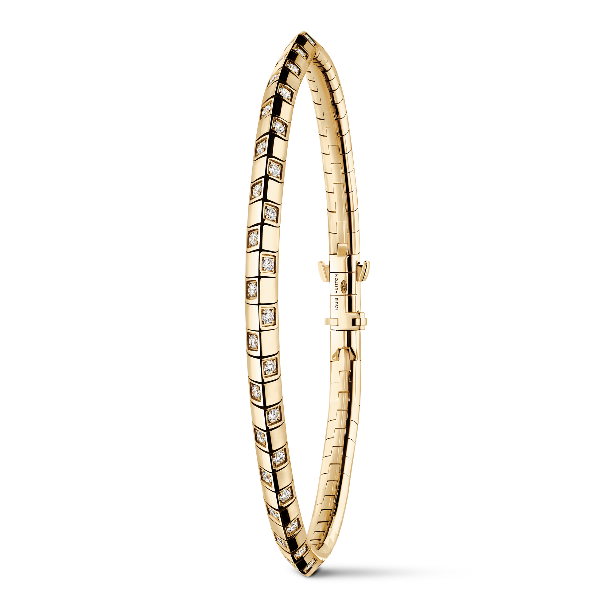 Jewellery - Le Damier de Louis Vuitton Small Bracelet, Yellow Gold and Diamonds  Jewellery Categories Bracelets | LOUIS VUITTON (Product zoom)