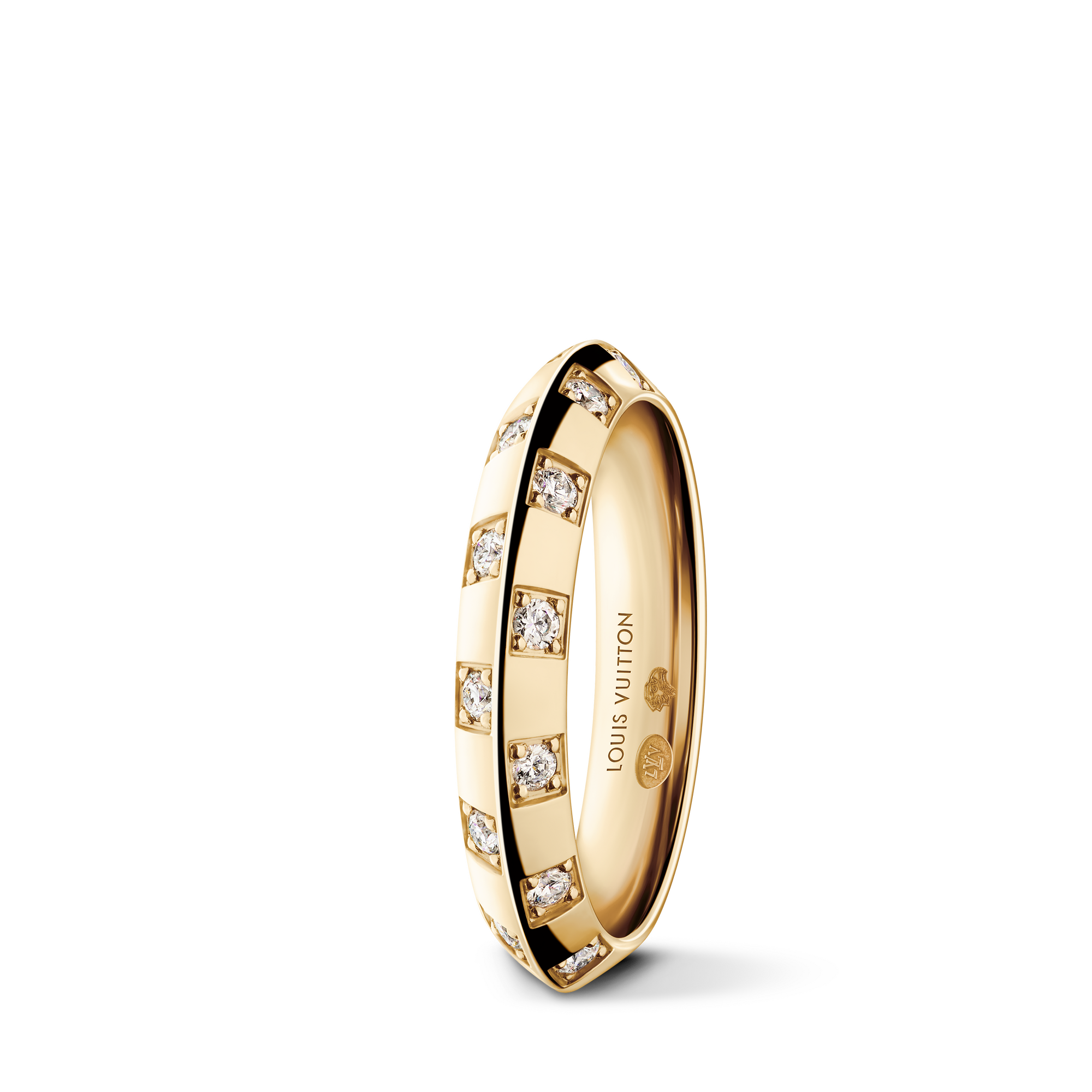 Jewellery - Le Damier de Louis Vuitton Small Ring, Yellow Gold and Diamonds  Jewellery Categories Rings | LOUIS VUITTON (Product zoom)