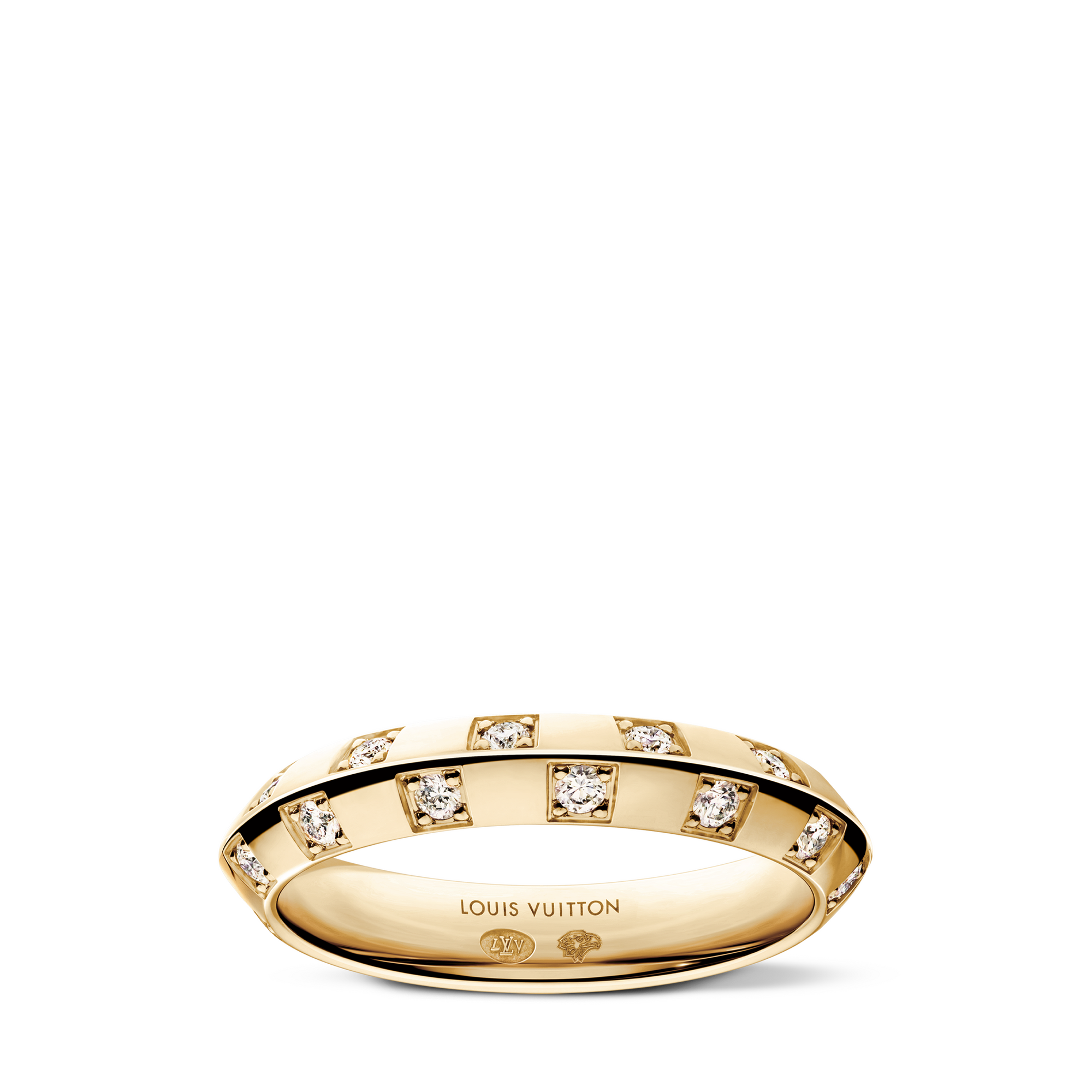 Jewellery - Le Damier de Louis Vuitton Small Ring, Yellow Gold and Diamonds  Jewellery Categories Rings | LOUIS VUITTON (Product zoom)