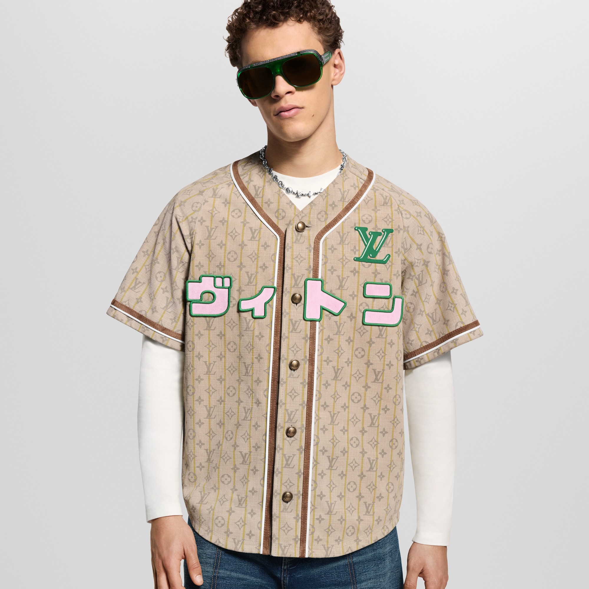 Men - Leather Baseball Shirt  Men Ready-to-Wear All Ready-to-Wear | LOUIS VUITTON (Product zoom)