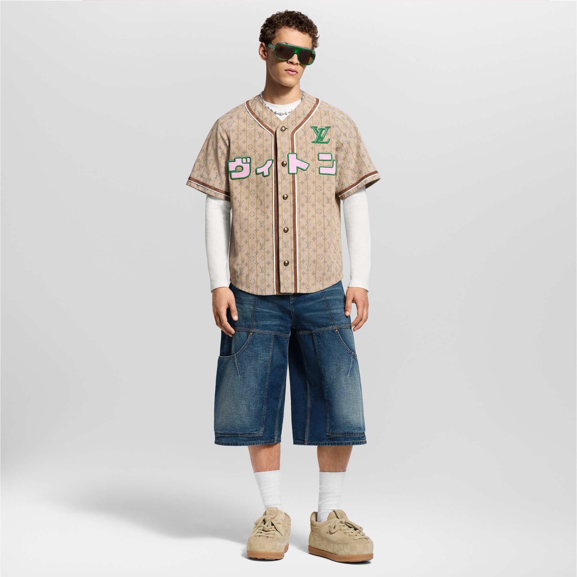 Men - Leather Baseball Shirt  Men Ready-to-Wear All Ready-to-Wear | LOUIS VUITTON (Product zoom)